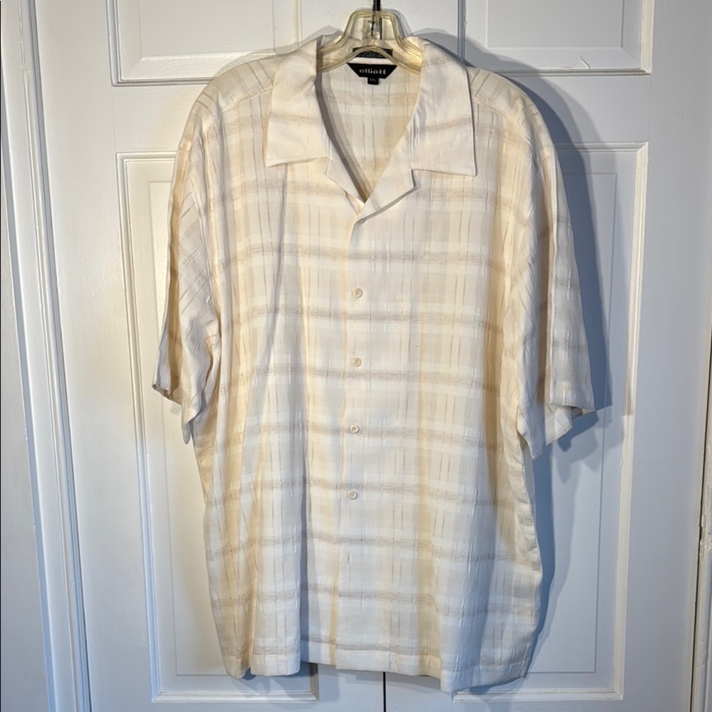 John Elliott Cream Casual Button Down Shirt